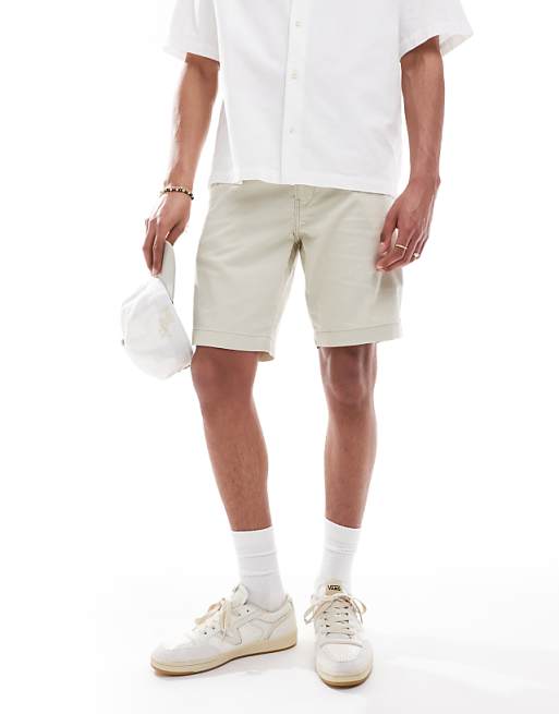 Levi's XX Chino Straight Cotton Linen Blend Shorts In Beige