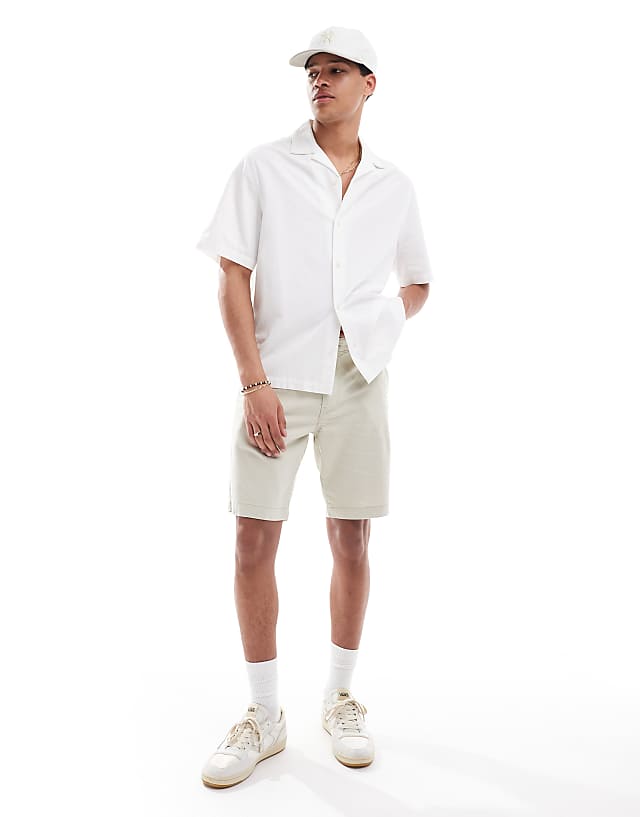 Levi's XX Chino straight cotton linen blend shorts in beige