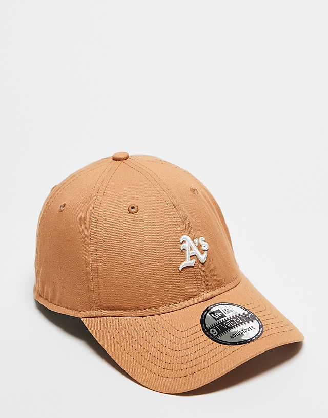 New Era Mini Oaklands Athletics 9twenty Unstructured Distressed Cap In Pale Orange