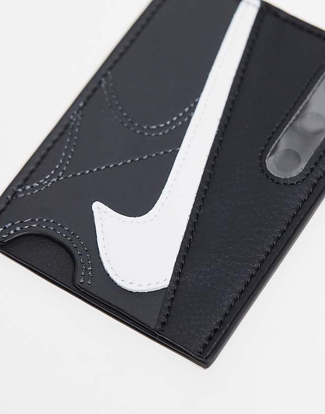 Nike Icon Air Max 90 Card Wallet In Dk Smoke Grey And Black And White