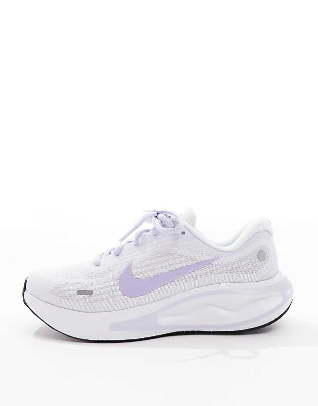 Nike Running Journey Run Trainers In White And Lilac