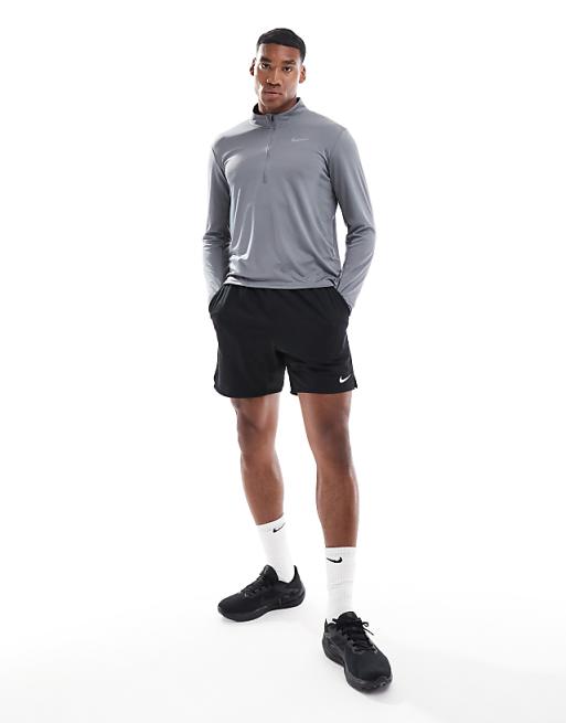 Nike Running Pacer Dri-FIT Half Zip Longsleeve Top In Grey