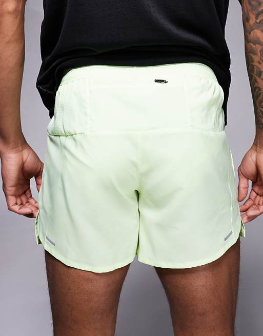 Nike Running Stride Dri-FIT 5 Inch Shorts In Lime