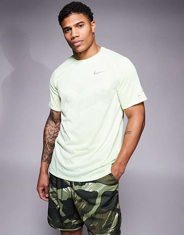 Nike Running Stride Dri-FIT T-shirt In Light Green