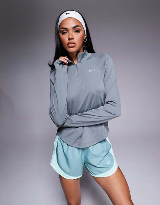 Nike Running Tempo Dri-FIT Half Zip Sweatshirt In Grey