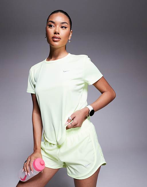 Nike Running Tempo Dri-Fit T-shirt In Lime Green