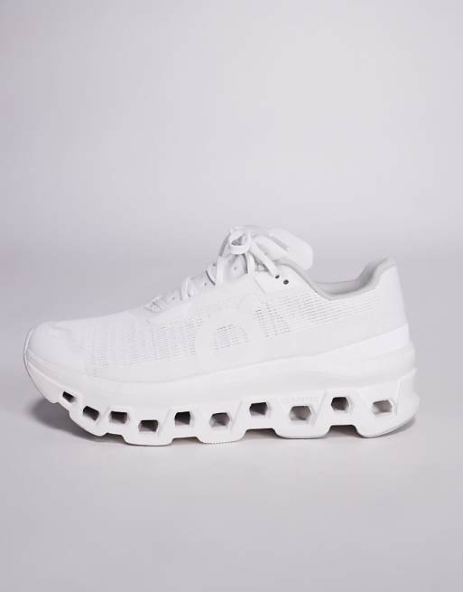 ON Cloudmonster Void Running Trainers In White