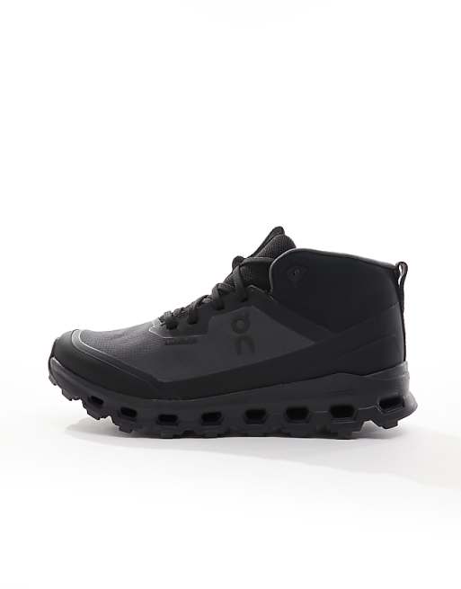 ON Cloudroam Waterproof High Top Trainers In Black