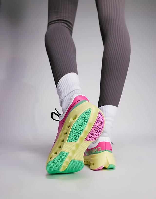 ON Cloudsurfer Next Running Trainers In Pink And Limelight