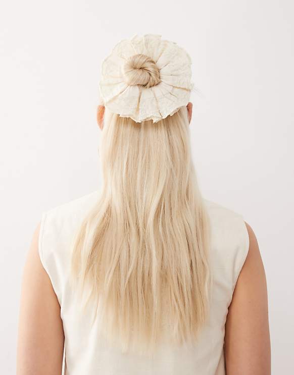 Reclaimed Vintage Limited Edition Co-ord And Scrunchie Set With Pearl Embroidery