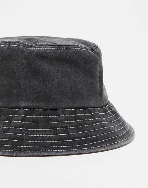Reclaimed Vintage Unisex Logo Bucket Hat In Black