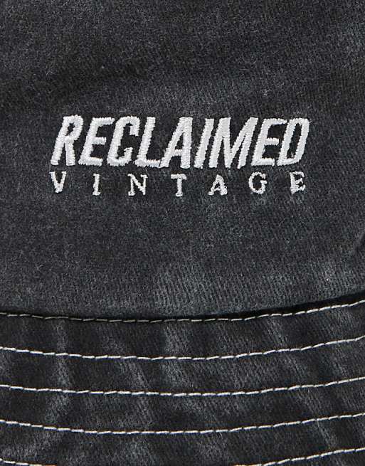 Reclaimed Vintage Unisex Logo Bucket Hat In Black