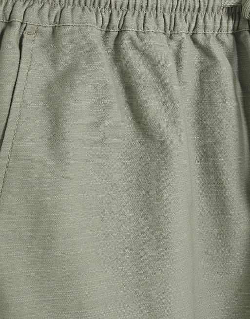 River Island Linen Blend Pull On Trousers In Light Green