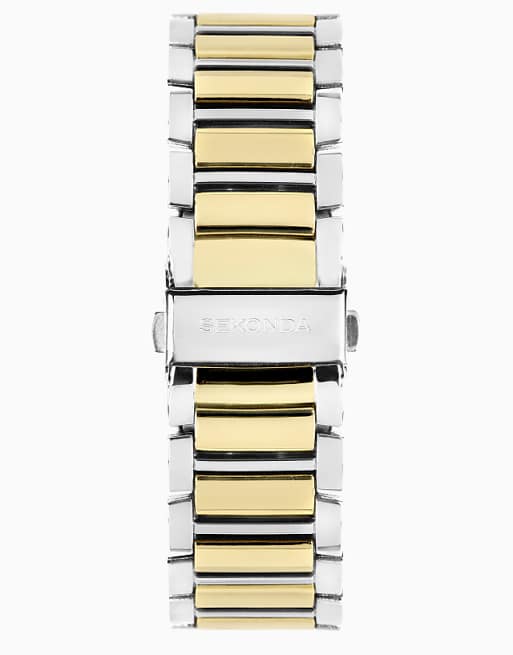 Sekonda Sekonda Beaumont 40mm Round Two Tone Watch In Silver