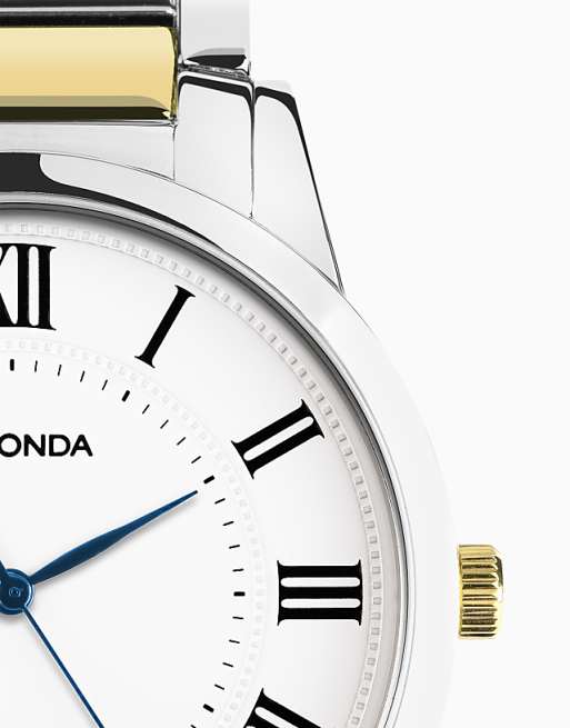 Sekonda Sekonda Beaumont 40mm Round Two Tone Watch In Silver