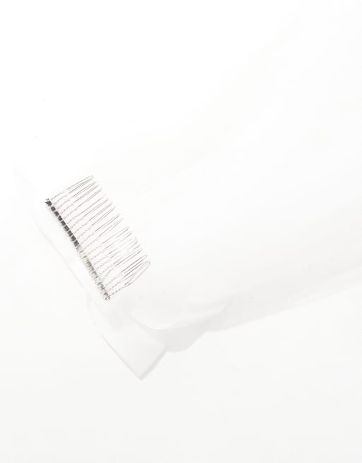Six Stories Bride Bow Hairclip Tulle Veil In Ivory