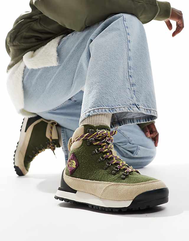 The North Face Back-To-Berkeley IV waterproof hiking boots in olive green