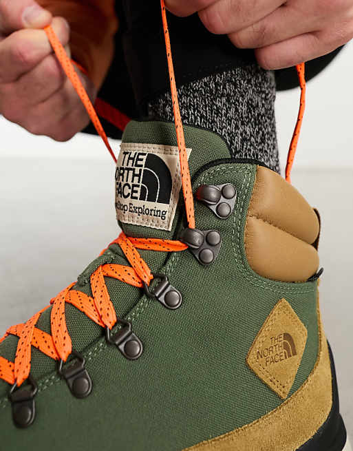 The North Face Back-To-Berkeley IV Waterproof Hiking Boots In Khaki And Stone