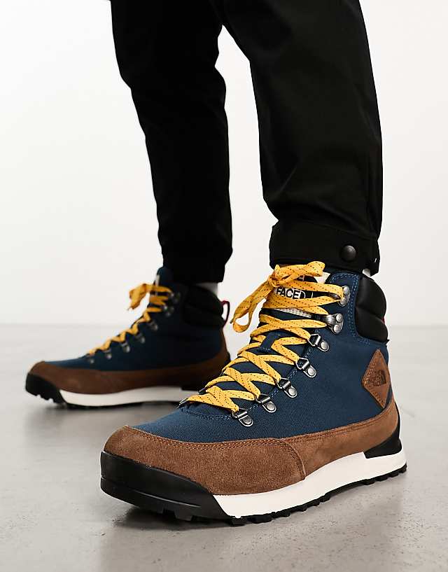 The North Face Back-To-Berkeley IV waterproof hiking boots in blue and brown