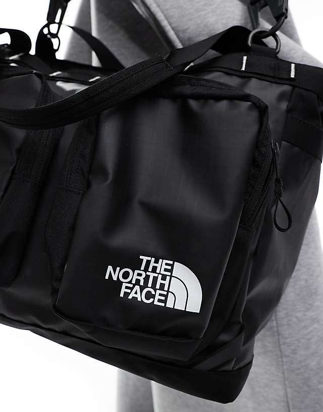 The North Face Base Camp Voyager Tote Bag In Black And White