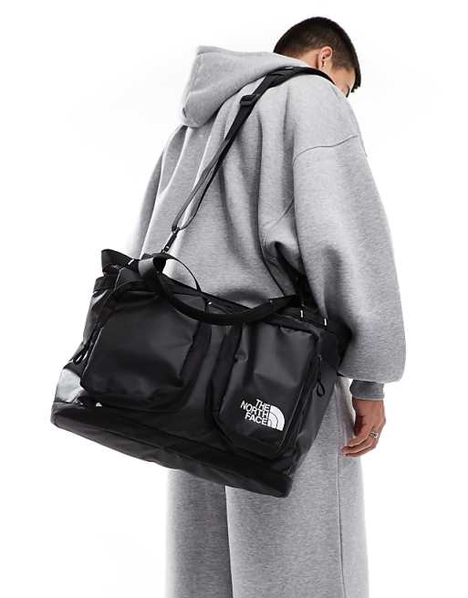 The North Face Base Camp voyager tote bag in black and white