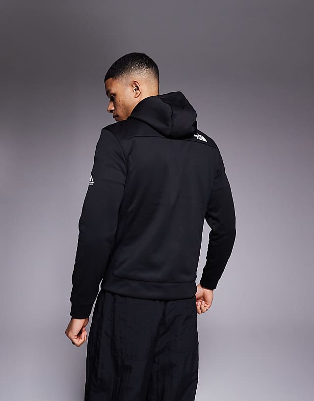 The North Face Mountain Athletics Full Zip Logo Hoodie In Black