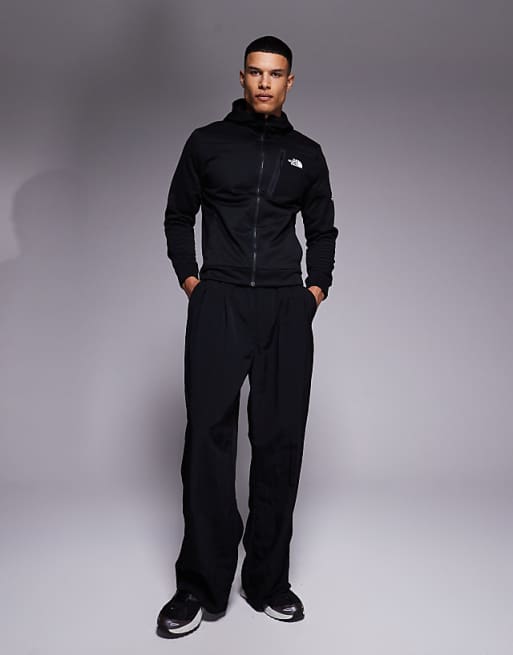 The North Face Mountain Athletics Full Zip Logo Hoodie In Black