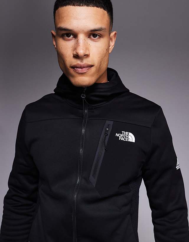 The North Face Mountain Athletics Full Zip Logo Hoodie In Black