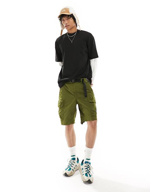The North Face NSE Belted Cargo Shorts In Olive