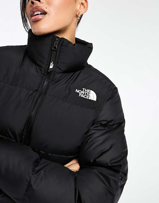 The North Face Saikuru Cropped Puffer Jacket In Black