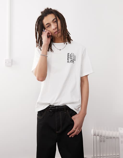 Timberland shoebox backprint logo t-shirt in white