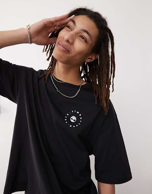Timberland Timbs 6"" Backprint Oversized T-shirt In Black