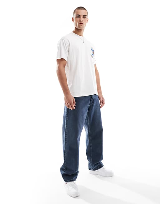 Tommy Jeans Popcorn Back Print Graphic T-shirt In Off White