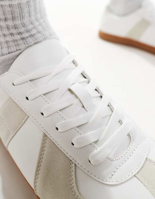 Truffle Collection Minimal Tennis Trainers In White