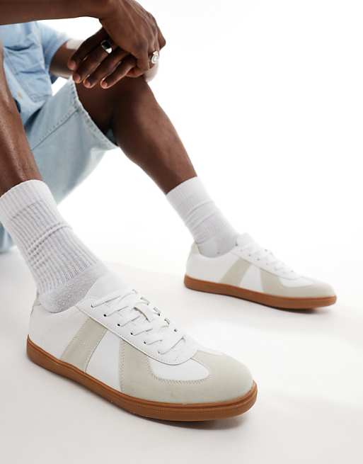 Truffle Collection minimal tennis trainers in white