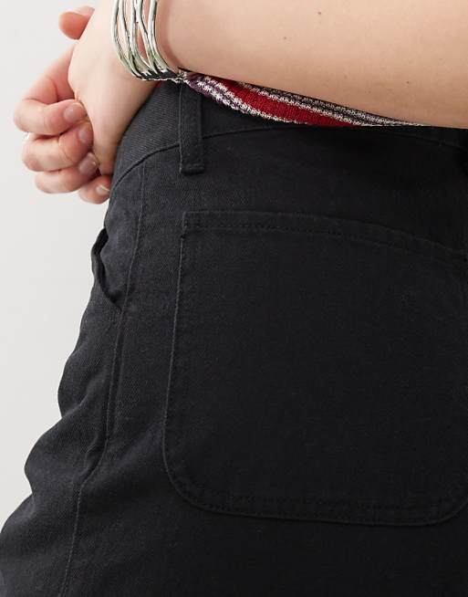 Weekday Astro Unisex Linen Blend Trousers In Black